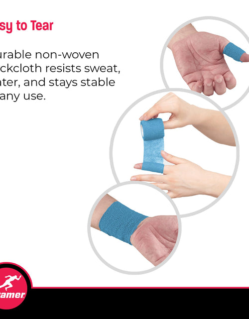Load image into Gallery viewer, Cramer Eco-Flex Self-Stick Stretch Tape Teal 2"x5yd Single Roll
