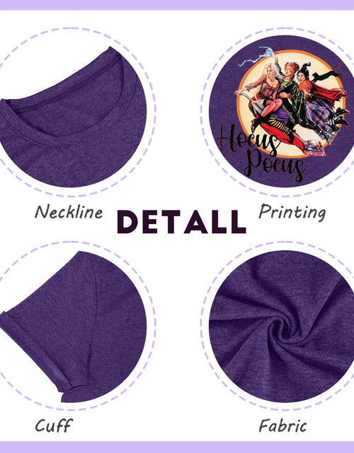 Load image into Gallery viewer, Anbech Hocus Pocus Sanderson Sisters Graphic Tee Dark Purple Size S
