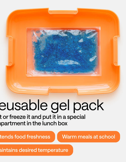 Load image into Gallery viewer, WONDER FAMILY Bento Box 5 Leakproof Containers Insulated Lunch Box Orange
