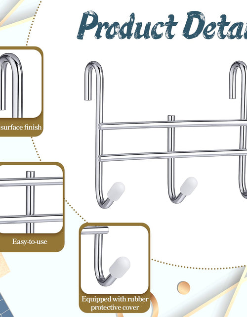 Load image into Gallery viewer, Dimeho 12pcs 3 Hook Wire Shelving Attachment Silver 3.74x3.27x1.38in
