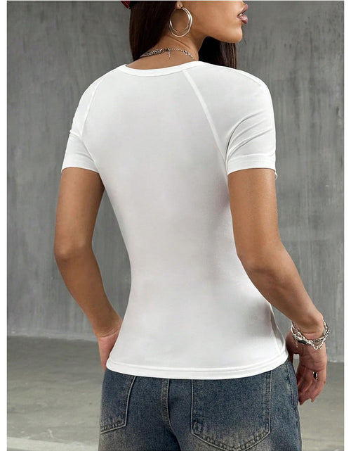 Load image into Gallery viewer, SOLY HUX Women's Y2k Vintage Graphic Crop Top White Graphic Size M
