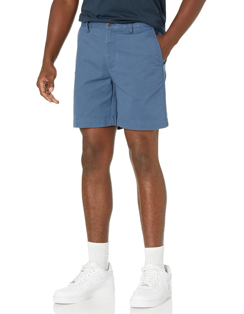 Load image into Gallery viewer, Amazon Essentials Men's Slim-Fit 7" Chino Shorts Deep Blue Size 30
