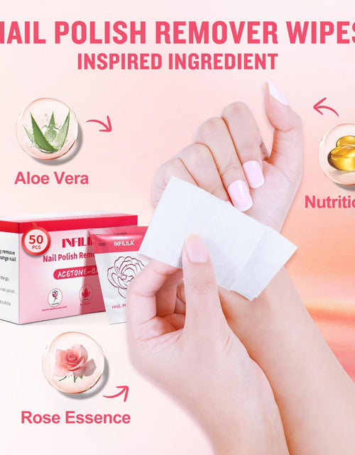 Load image into Gallery viewer, BestBy10/26 NXJ INFILILA Nail Polish Remover Pads Big Size 50 PCS
