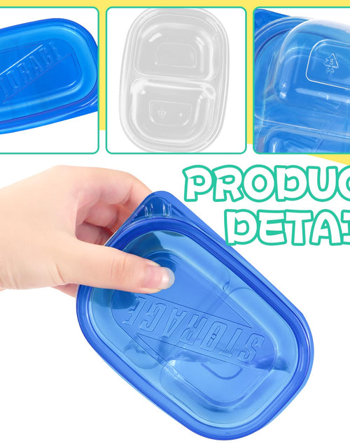 Load image into Gallery viewer, ISUSSER 50Pc Reusable Snack Pack Containers Double Compartment Clear Plastic
