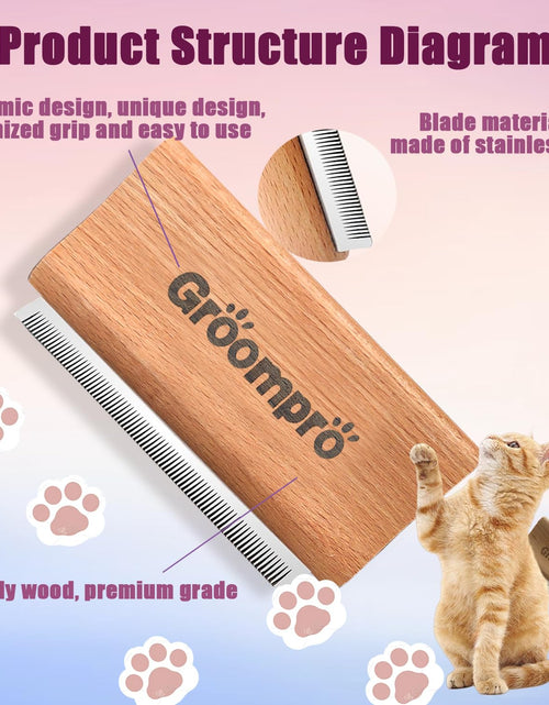 Load image into Gallery viewer, Groompro Deshedding Brush Dog &amp; Cat Hair Removal Tool L 5.3 inch
