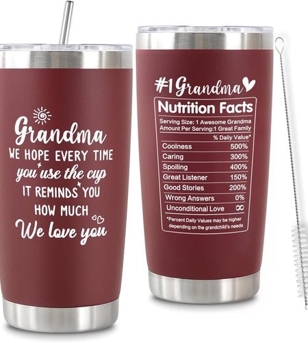 CUPLOOV 20 Oz Rose Gold Stainless Steel Love Rose Tumbler Birthday Gift