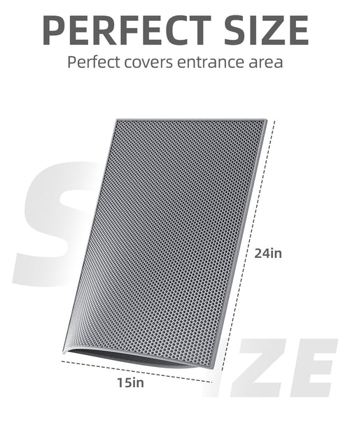 Load image into Gallery viewer, ESTHELLO Cat Litter Mat Large Honeycomb Double Layer Gray 36x30
