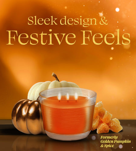 Glade 3-Wick Scented Candle Jar Pumpkin & Ginger 6.8 Oz 3 Count