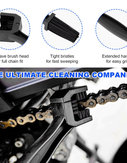 Load image into Gallery viewer, Kewucn 2 PCS Bike Motorcycle Chain Washer Gear Scrubber Durable ABS Black
