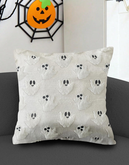 Load image into Gallery viewer, LUOLILI Halloween Pillow Covers 18x18 White Ghost Set of 2 Plush Polyester
