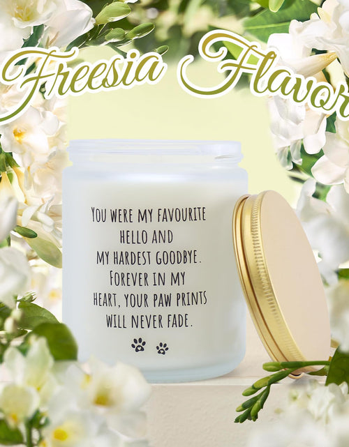 Load image into Gallery viewer, DFQ Freesia Scented Pet Memorial Candle Sympathy Gift for Dog Lovers
