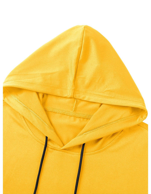 Load image into Gallery viewer, VIPWOLF Men's Sleeveless Hoodie Tank Top Drawstring High Low Hem Yellow Size L
