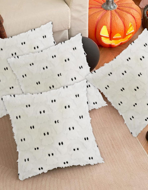Load image into Gallery viewer, yaenoei Halloween Ghost Pillow Covers 18x18 Beige Set of 2
