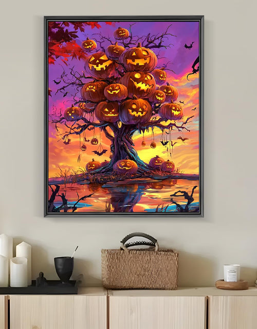 Load image into Gallery viewer, LKHMVCA Halloween Pumpkin Tree Diamond Painting Kit 11.8x15.7 Inch
