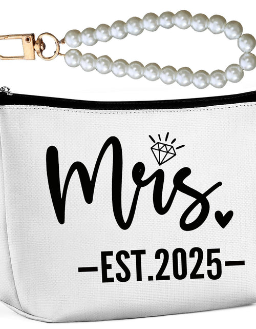 Load image into Gallery viewer, Cyntan Mrs Makeup Bag Bridal Shower Engagement Wedding Bachelorette Gift
