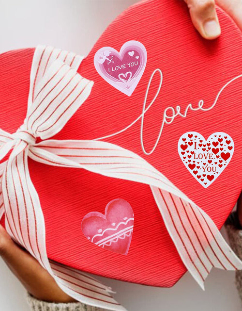 Load image into Gallery viewer, CTOHN 1500 PCS 1.5in Red Heart Stickers Self Adhesive Love Roll
