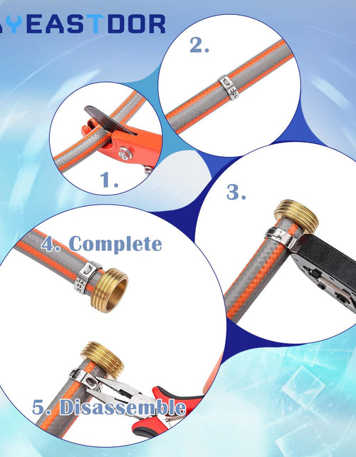 Load image into Gallery viewer, HayEastdor 50PCS 1/2" PEX Cinch Crimp Clamp Rings 304 Stainless Steel
