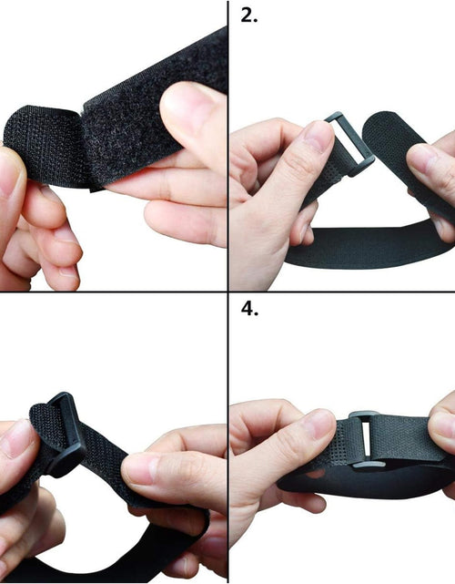 Load image into Gallery viewer, YUGYUM Golf Cart Fan Strap Reusable Adjustable Nylon Cinch Tie Black
