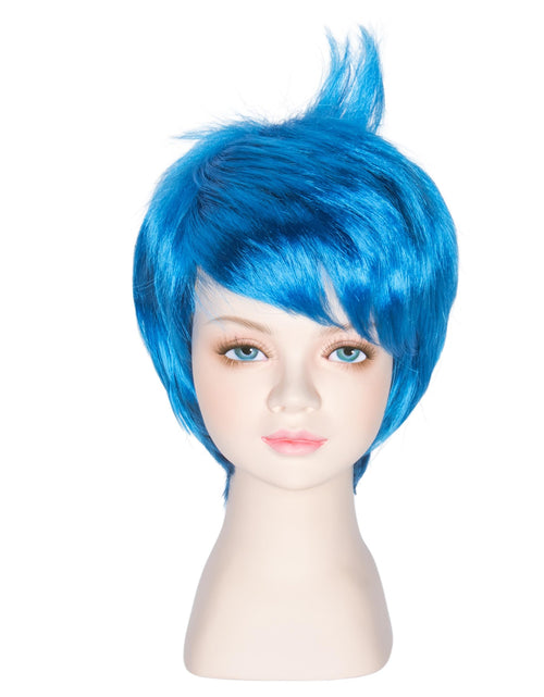 Load image into Gallery viewer, OPEN BOX M MISS U HAIR Short Straight Pixie-cut Wig Kids Vibrant Blue
