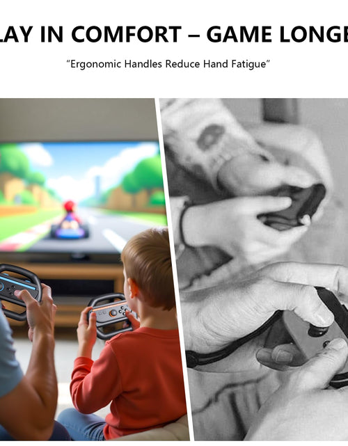 Load image into Gallery viewer, KUNSLUCK 2 Pack Steering Wheels for Nintendo Switch 2 Joy-Con Black
