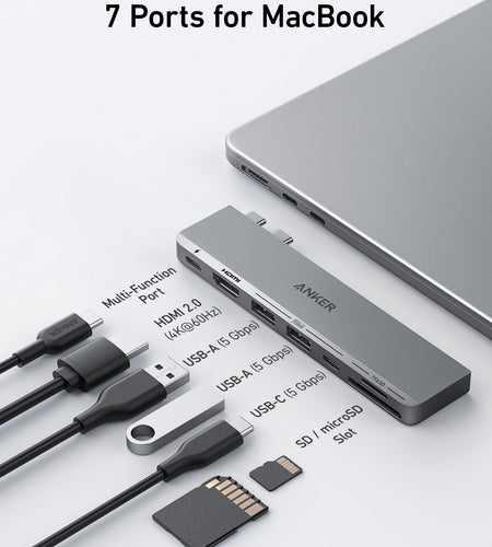 Anker <b>547</b> USB-C Hub (7-in-2, for MacBook)
