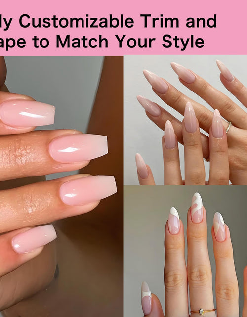 Load image into Gallery viewer, Creaglam Short Square Nail Tips 240Pcs Clear Acrylic 12 Sizes Soft Gel
