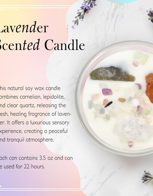 Load image into Gallery viewer, Suhctuptx Zodiac Lavender Scented Soy Candles Healing Crystals Fire Signs Small
