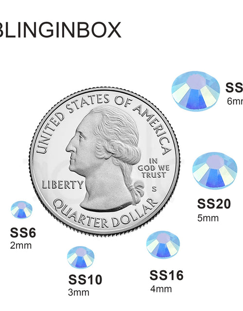 Load image into Gallery viewer, Blinginbox 2500pcs 4mm AB Resin Flatback Rhinestones Sapphire AB
