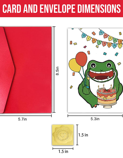 Load image into Gallery viewer, GYYsweetus Frog Happy Birthday Card Cute Cartoon Animal Gift Idea
