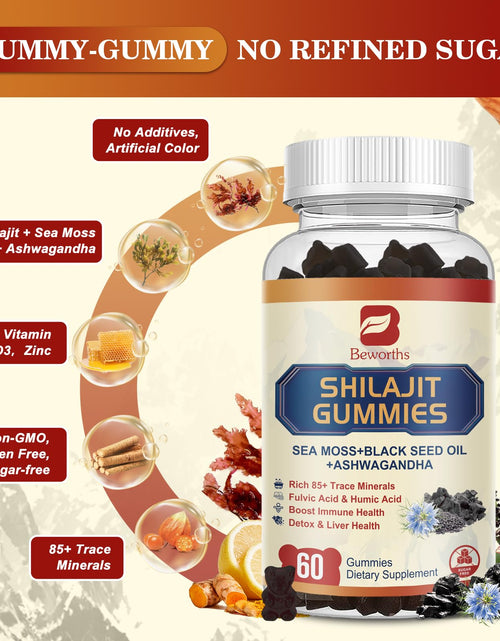 Load image into Gallery viewer, B BEWORTHS Shilajit Gummies with Ashwagandha &amp; Herbs 60 Count
