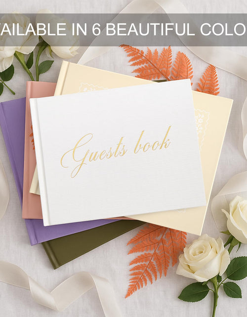 Load image into Gallery viewer, &amp;And Per Se Purple Wedding Guest Book Hardcover Memory Keepsake Album
