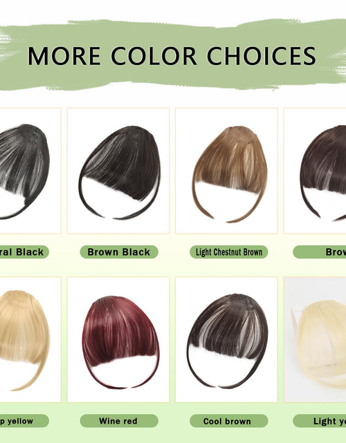 Load image into Gallery viewer, Maforsoon Clip in Bangs Fake Bangs for Women Medium Yellow Straight Hair
