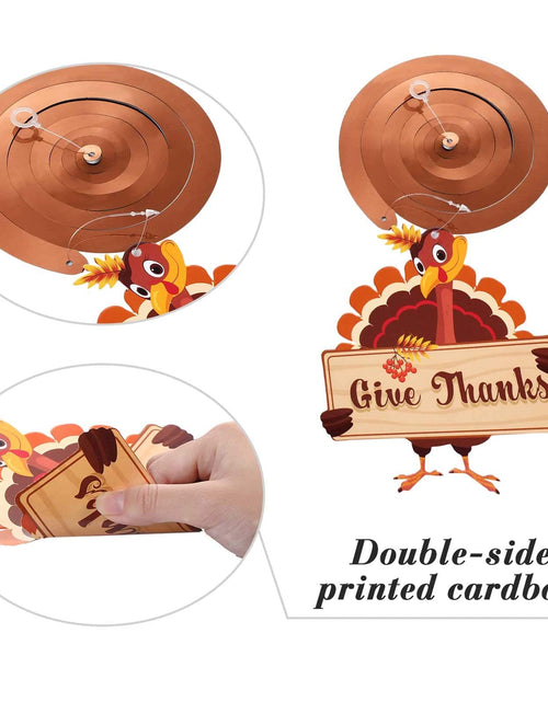 Load image into Gallery viewer, Blulu Thanksgiving Hanging Swirls Decorations Turkey Pumpkin Maple 30 Count
