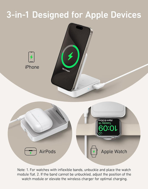 Load image into Gallery viewer, Anker MagGo Wireless Charging Station (Foldable 3-in-1)
