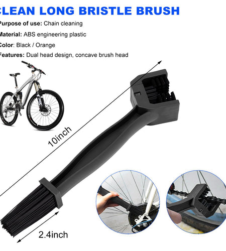 Kewucn 2 PCS Bike Motorcycle Chain Washer Gear Scrubber Durable ABS Black