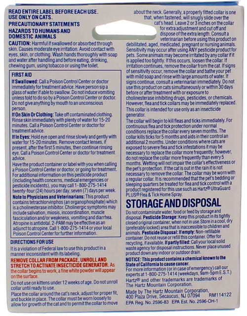 Load image into Gallery viewer, Hartz UltraGuard Flea &amp; Tick Cat and Kitten Collar White 1 ct 7 Month
