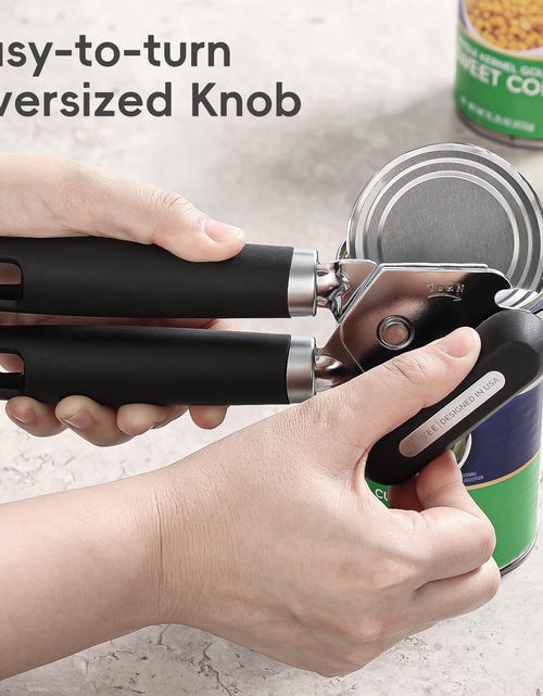Load image into Gallery viewer, UHIYEE Manual Can Opener Heavy Duty Sharp Blade Soft Handle Black
