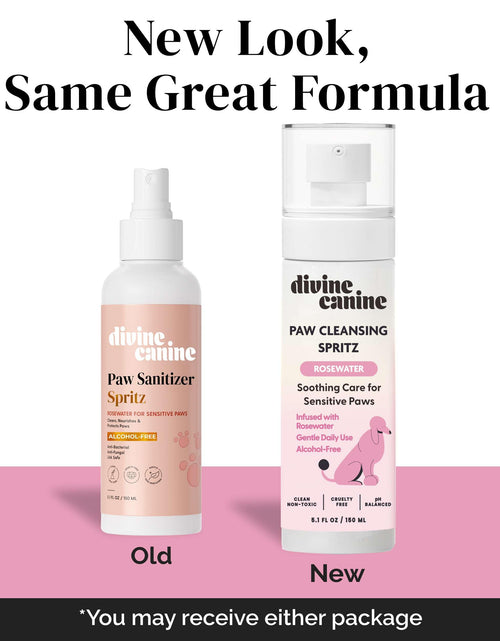 Load image into Gallery viewer, Dog Paw Cleaner Spray 5.1oz Alcohol Free Rosewater Aloe Copaiba Lemongrass USA
