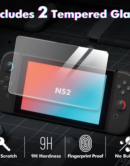 Load image into Gallery viewer, OSYROY Switch 2 Carrying Case 10 Game Slots Screen Protectors Hard Shell Black
