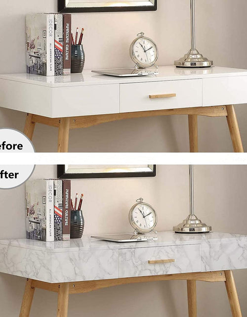 Load image into Gallery viewer, Boeoanay Marble Vinyl Wallpaper Grey White 15.8x118in Self Adhesive PVC
