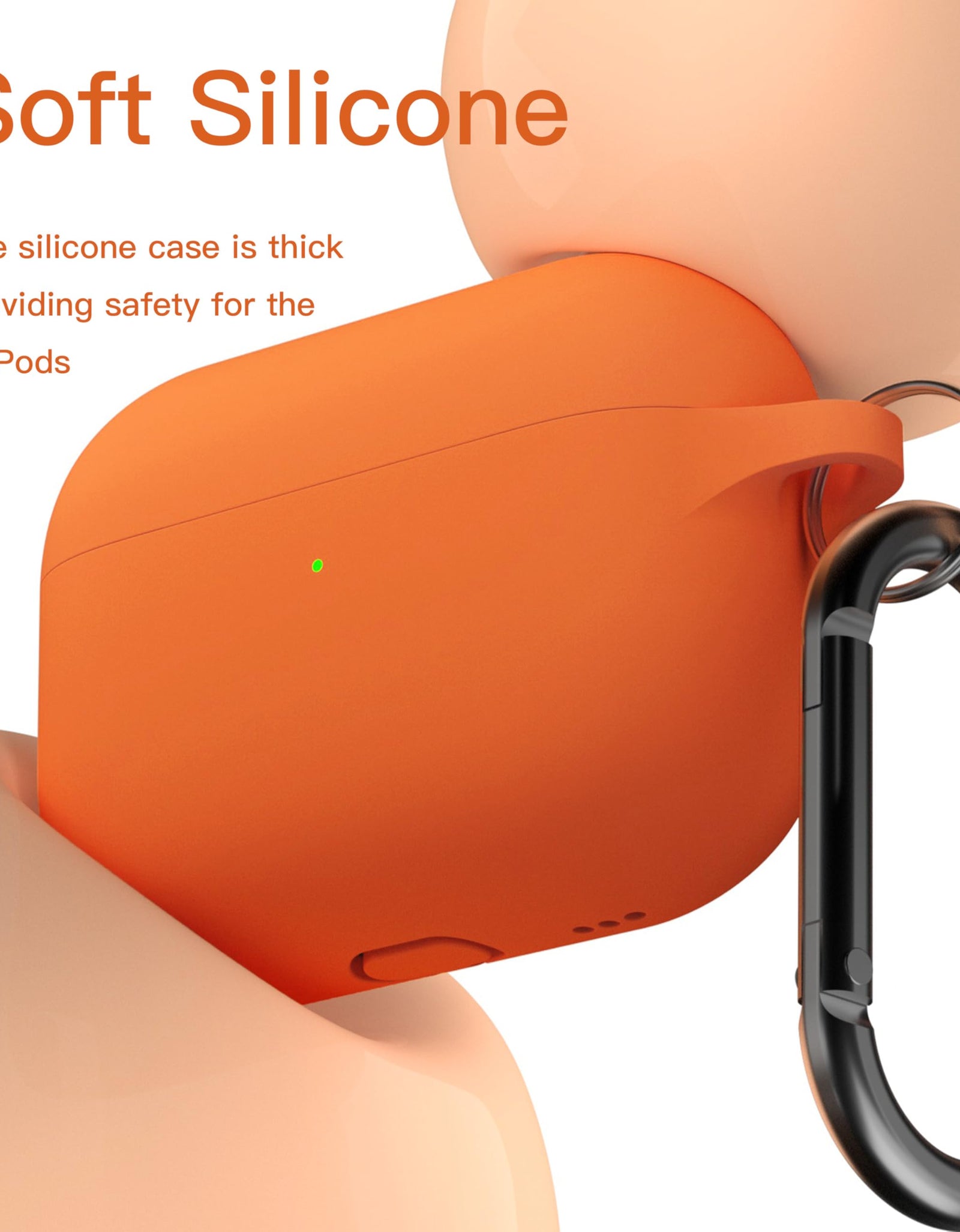 Brujula Silicone Case for AirPods Pro 3rd Gen 2025 Orange Protective Cover