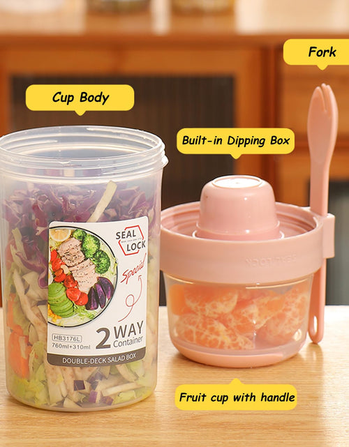 Load image into Gallery viewer, Kendyy 2 Pack Leak Proof Overnight Oats Container with Spoon Green
