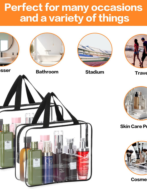 Load image into Gallery viewer, HAOGUAGUA 2-Piece Large Clear Waterproof Makeup Cosmetic Organizer Bag

