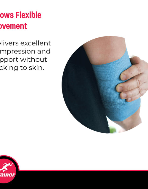 Load image into Gallery viewer, Cramer Eco-Flex Self-Stick Stretch Tape Teal 2"x5yd Single Roll
