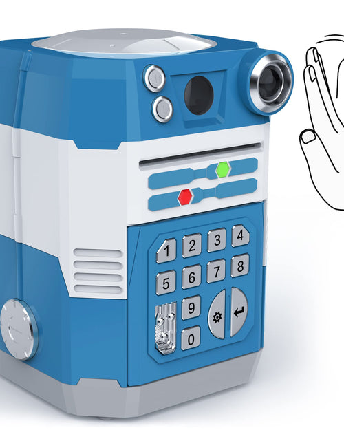 Load image into Gallery viewer, Wantfly Kids Electronic Piggy Bank Wave Activation Password Infrared Blue
