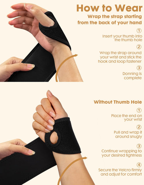 Load image into Gallery viewer, Lalapapa 2 Pack Adjustable Wrist Brace for Men &amp; Women Black Size One Size
