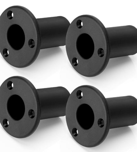 VAROILAR 4X Folding Pontoon Ladder Insert Plugs 1" Boat Hook Mount 4Pcs
