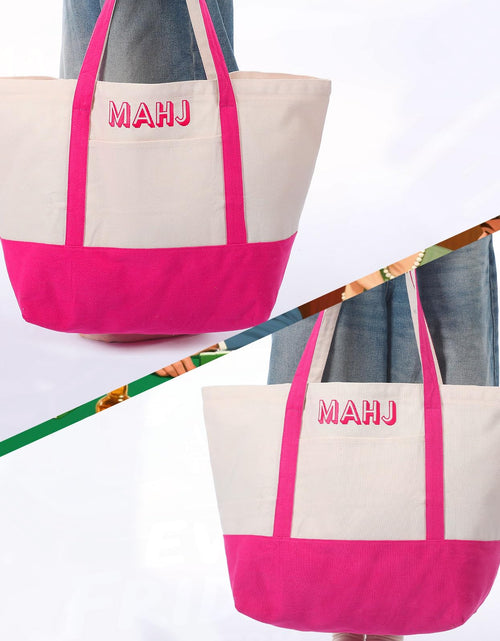 Load image into Gallery viewer, Sunnymove Extra Large American Mahjong Tile Bag Pink 25.2x14.17x9.06 in
