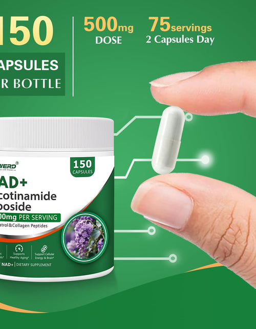 Load image into Gallery viewer, BestBy02/27 PWERD NAD+ Trans Resveratrol 1000mg 150 Capsules Supplement
