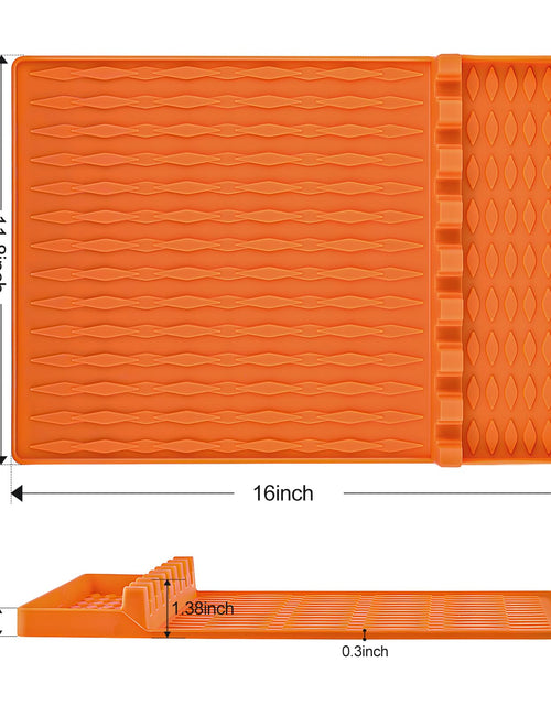 Load image into Gallery viewer, OURCABECUE Silicone Griddle Tools Mat Blackstone Gray 2PCS BBQ Utensils Holder
